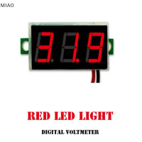 MIAO DC 0-100V สายไฟ LED 3-Digital MINI voltmeter Meter Display Voltage PANEL Tester