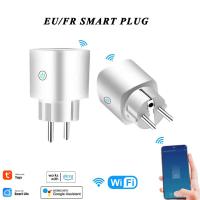 Eu/fr Wifi Smart Plug Ac220250v Timing Remote Control No Hub Required Eu/fr Standard Remote Switch Smart Socket Voice Control Ratchets Sockets