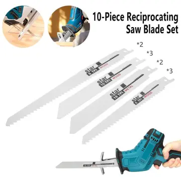 10Pcs Jigsaw Blades Set For Black Decker Jig Saw Metal Plastic Wood Blades  60/97mm Home DIY Hand Tool