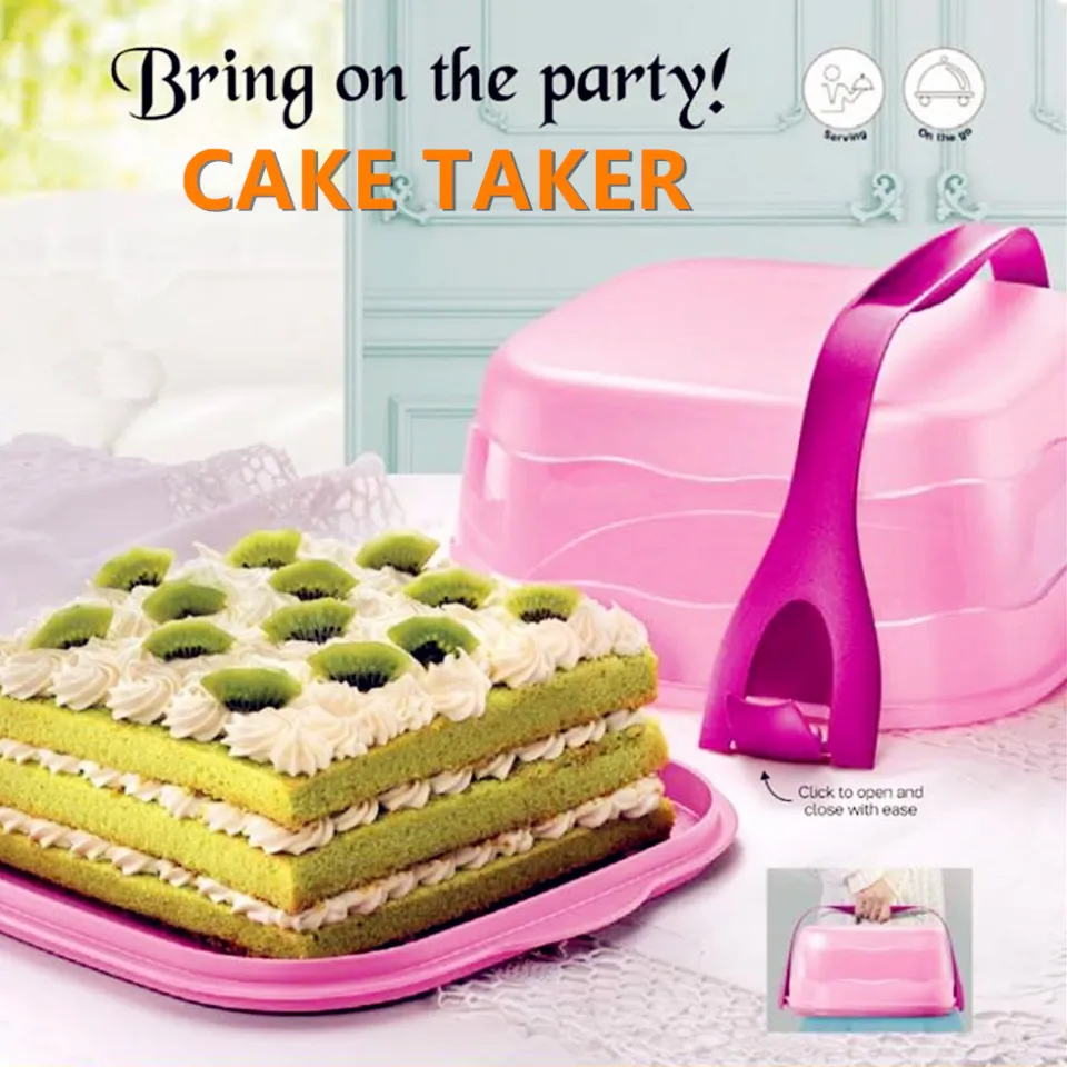 3-piece Fresh-n-fancy Container Cake Taker by Tupperware 