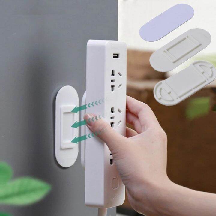 ♥VRIO Wall-Mounted Self-Adhesive Desktop Socket Fixer/ Self-Adhesive ...