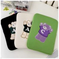 Casing Tablet Ipad รูปหมีน่ารักเกาหลี9.7 11,13,14.5 15นิ้วแล็ปท็อปเคสนักเรียนโน๊ตบุ๊คกระเป๋าเก็บของ Ipad ฝาครอบป้องกัน