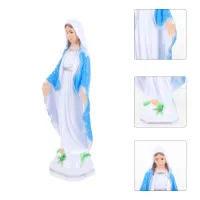 Funnmall รูปปั้นแมรี่เวอร์จินพระแม่มารีตัก Madonna คาทอลิกพลาสติกพลาสติก Virgin Mary Figurine