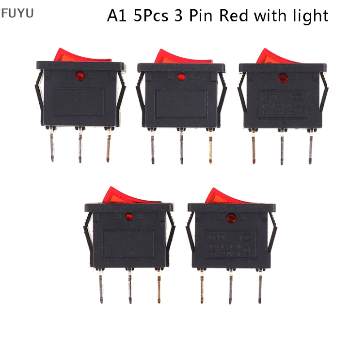 fuyu-5pcs-rocker-switch-2ตำแหน่ง3-4-pins-อุปกรณ์ไฟฟ้าพร้อม-light-switch