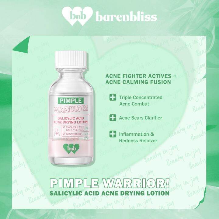 BNB barenbliss Pimple Warrior! Salicylic Acid Acne Drying Lotion - Acne