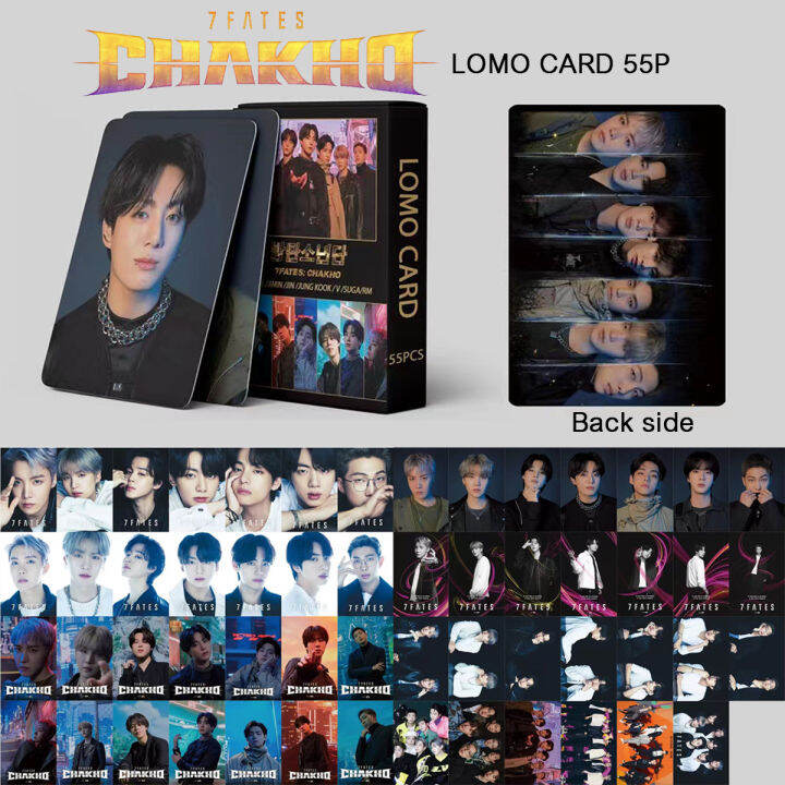 lomo-card-การ์ดโลโม่-แบบ-2-ด้าน-ไม่มีกรอบขาว-30-54-ชิ้น-กล่อง-ขนาด-8-7-5-7-ซม-kpop-บีทีเอส-bts-7fates-chakho-การ์ด-bts