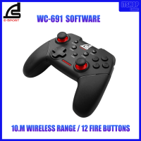 (จอยเกมส์มิ่ง) /  WC-691  SOFTWARE/ 10.M WIRELESS RANGE / 12 FIRE BUTTONS / warranty 3 mont