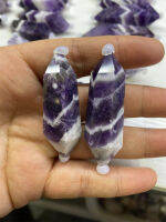 1pcs NATURAL Dream Amethyst DOUBLE TIP อัญมณี hematiang Race