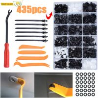 435Pcs Push Rivets Pin รถ Body Trim คลิปกันชนประตูแผง Mud Flaps Fender Splash Guard Fastener สกรู Assortment เครื่องมือ