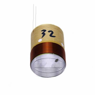 ‘；【-【 GHXAMP 32Mm Woofer Voice Coil Woofer Speaker Repair Parts 8OHM White Aluminum Copper Wire With Sound Hole Two Layer 2Pcs