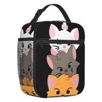 △▣❆ Funny Marie Cat Insulated Lunch Bags for School Office Cartoon Kitten Film Leakproof Thermal Cooler Bento Box Women Children