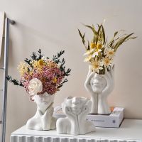 【hot】♗ Face Vase for Dried Vases European Interior Desktop Ornament