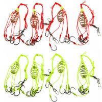 Hook Springs Hooks Explosion Stainless Hook Fishing with Cage Trap 6 Fishing Steel [hot]4Pcs/Lot Sharp Lure Fishing Bait Feeder