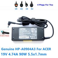 HIPRO 19V 4.74A 90W 5.5X1.7Mm HP-A0904A3 ADP-90CD DB AC DC ที่ชาร์จอะแดปเตอร์สำหรับเหมาะสำหรับ Acer ASPIRE V3-571G V5-573PG สายไฟ4741G 4752G และอะแดปเตอร์