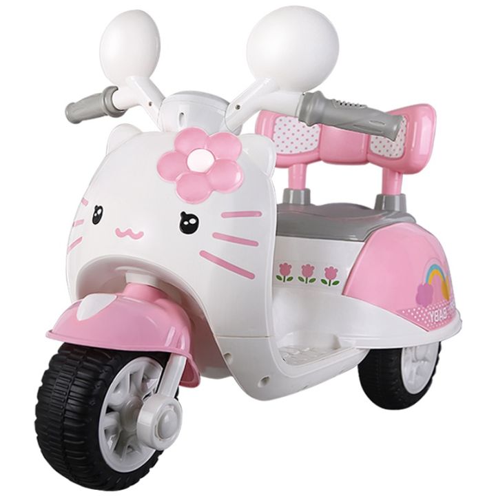 Hello Kitty Rechargeable Motor Bike Kids Ride-on Toys Motorcycle with ...