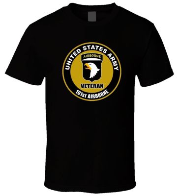 Kaus Mode Keren Musim Panas Baru Kaus Pria Hitam Veteran Udara Ke-101 Tentara Kaus Kasual Kustom Remaja Aldult Uniseks S-4XL-5XL-6XL