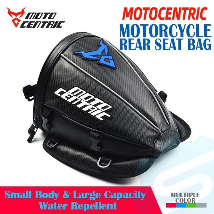 Surfy Motorcycle Rear Seat Bag Waterproof Carbon Fiber Leather
