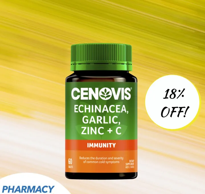 Cenovis Echinacea Garlic Zinc & C 60v Tablets tăng sức đề kháng