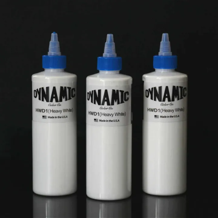 dynamic-hwd1-tattoo-ink-white-color-หมึกสักไดนามิค-หมึกสักลาย-สีสัก-สีขาวหนัก-อเมริกาแท้-ขนาด-8-ออนซ์