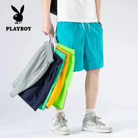 กางเกงชายหาด PLAYBOY Summer Man กางเกงขาสั้นสีทึบ