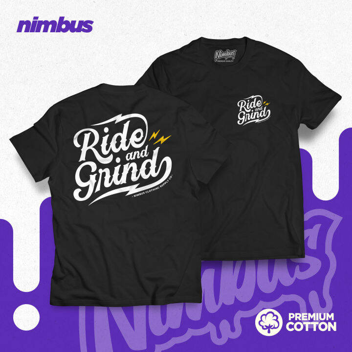 Outdoor | Ride & Grind | Premium Cotton T-Shirt | Round Neck | Nimbus ...