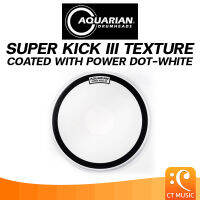 aAquarian Drumheads Super Kick III Texture Coated with Power Dot-White