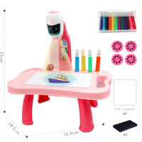 Projector Led paintingTable Children Toys Kids drawing Board Desk With Light Music Learning girls boy gifts Dropshipping Toy