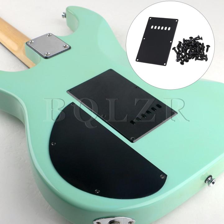 พลาสติก-hh-pickguard-กีตาร์แผ่นหลังสามชั้นเซ็ทคลุมเตียงด้วยสกรูสีดำ