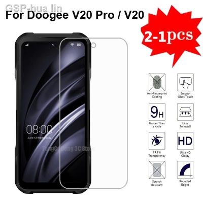 โอซี☞2-1ชิ้น Vidro Temperado สำหรับ V20 Doogee Película Protetora De Tela De Protetor Cristal V V20Pro 6.43 Pelicula