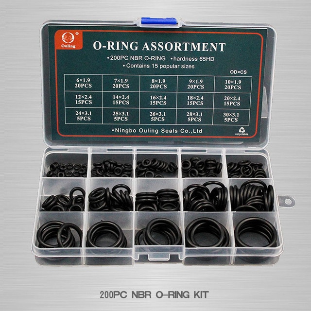 Rubber Silicone O-ring Seal Sealing Rings Nitrile Washer Rubber Set Kit Set Box 