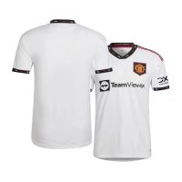 ใหม่ล่าสุด2223 Manchester United Away เสื้อเจอร์ซีย์สีขาวแฟน Edition เสื้อฟุตบอลเสื้อฟุตบอลผู้ชายชุดกีฬา ของขวัญที่กำหนดเอง S-2XL