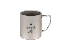 Titanium Double Wall Mug 300 (Snow Peak 2023) Model MG-152แก้วน้ำไททาเนียมผนังสองชั้น