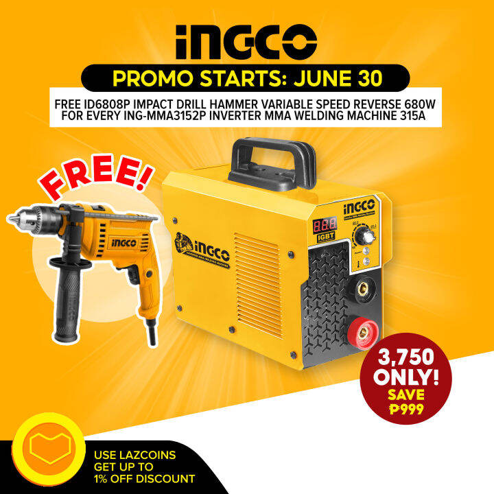 INGCO MMA3152P / MMA3502P / MMA2202P Portable IGBT Inverter MMA ARC