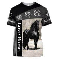 2023 Customized Fashion High Quality Animal Love Host 3d Printing T-shaped Mens Harajuku Short-sleeved Round Neck Summer  Unisex T-shirt ，Contact the seller for personalized customization