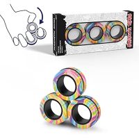 Magnetic Rings Fidget Toy Set Adult Fidget Magnets Spinner Rings Fidget Pack Great Gift for Adults Teens Kids (3PCS)