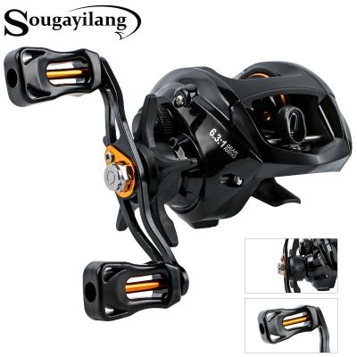 Sougayilang Baitcasting Reels หล่อเหยื่อประมงรีล12+1บีบี 6.3:1ซ้าย/ขวาปั่นรีลรีลประมงสำหรับการตกปลาน้ำเค็มน้ำจืด