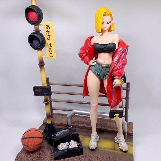 36CM GK DRAGON-BALL Z Figurine Android 18 Super Girl Anime PVC Action ...