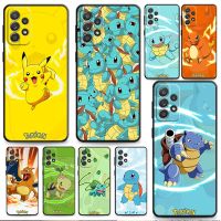 Pokemon Cute Eevee Phone Case for Samsung Galaxy A20 A04 A03 A71 A20e A20s A01 A30 A51 A50 A40 A70 A10 Black Soft Cover