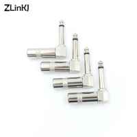 On Sale 4Pcs 1/4 Inch 6.35Mm Jack Right Angle Male Mono Plug L-Shape Connector For Guitar Audio