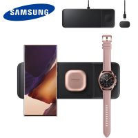 ▨◕▲ 3 in 1 Original Samsung Fast Wireless Charger Pad For Galaxy S22 S21 S20 Ultra S10 S9 S8 Plus Note20 Watch4 Fold3 Flip3EP-P6300