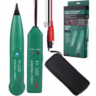 【Free-delivery】 MS6812 Cable Tracker Tester Professional Line LAN Detector โทรศัพท์ Wire Tracer Breakpoint Location พร้อมเครื่องตรวจจับแรงดันไฟฟ้า AVD06
