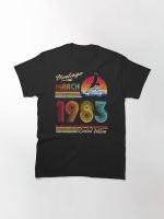 Men T Shirt Vintage March 1983 Birthday 40 Years 40Th Graphic T Shirts Oversized Male Top Tees MenS Clothes Tee Shirt 3Xl S-4XL-5XL-6XL