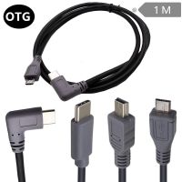 90d Right Angled Micro USB mini 5P Male to USB 3.1 Type-c Male Converter OTG Adaptor Lead Data Cable 1M Toilet Covers