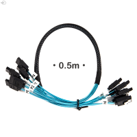 Cjing สาย Splitter 6 SATA III 6Gbps CABLE 7Pin สายข้อมูลหญิงสำหรับ Server 0.5M/1M