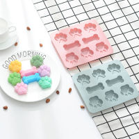 8 Cells No Smell Silicone Material Bone Paw Of Dog Cake Molds Food Supplement Tools DIY Biscuit Chocolate Fondant Cake Molds