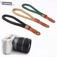 HUALANG Digital SLR 1ชิ้นเข็มขัดหนังจับกล้องสายคล้องมืออุปกรณ์เสริมกล้องสายรัดไนลอนสายเชือกคล้องข้อมือ