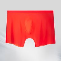 【CW】 2021 New Fashion Men Underpants Thin Silk A Chip Non-trace Soft Male