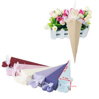 10/20/50Pcs Ice Cream Cone กล่องขนมแต่งงาน Favor ของขวัญกล่องบรรจุภัณฑ์ด้วยริบบิ้นงานแต่งงานวันเกิด Christmas Party ตกแต่ง-jearzhar43262