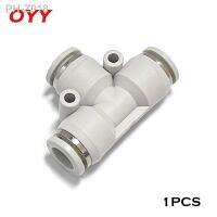 1PCS High quality white PE air pipe joint quick joint pneumatic accessories T-type three-way cylinder accessories PE4/6/8/10/12