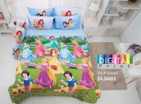 ผ้าปูที่นอนทิวลิปดีไลท์ TULIP DELIGHT รหัสสินค้า DLD003 Digital Print เจ้าหญิง DISNEY Princess Micro Plus 340 เส้นด้าย ขนาด 3.5ฟุต 5ฟุต 6 ฟุต สำหรับที่นอนสูง 13 นิ้ว